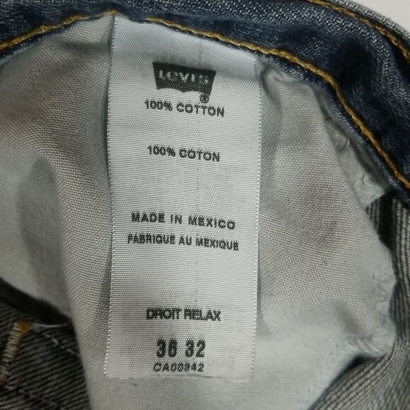 Vintage Levi's 559 Jeans Men's 36 32 Relaxed Stretch Denim 5 Pocket Distressed - Picture 11 of 11